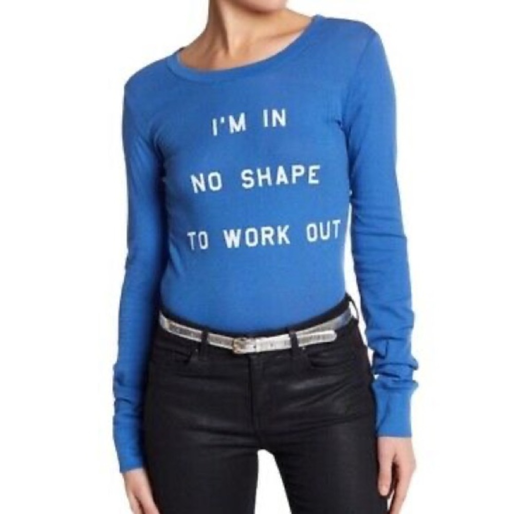 NWT WILDFOX “I’m in no shape to workout” bodysuit 🔷